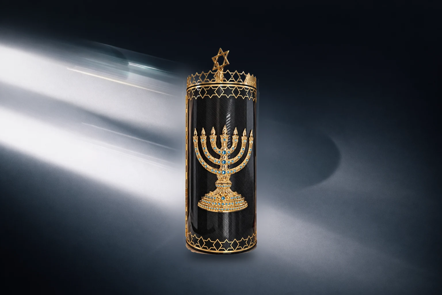 תיק לספר תורה Carbon · מנורת זהב